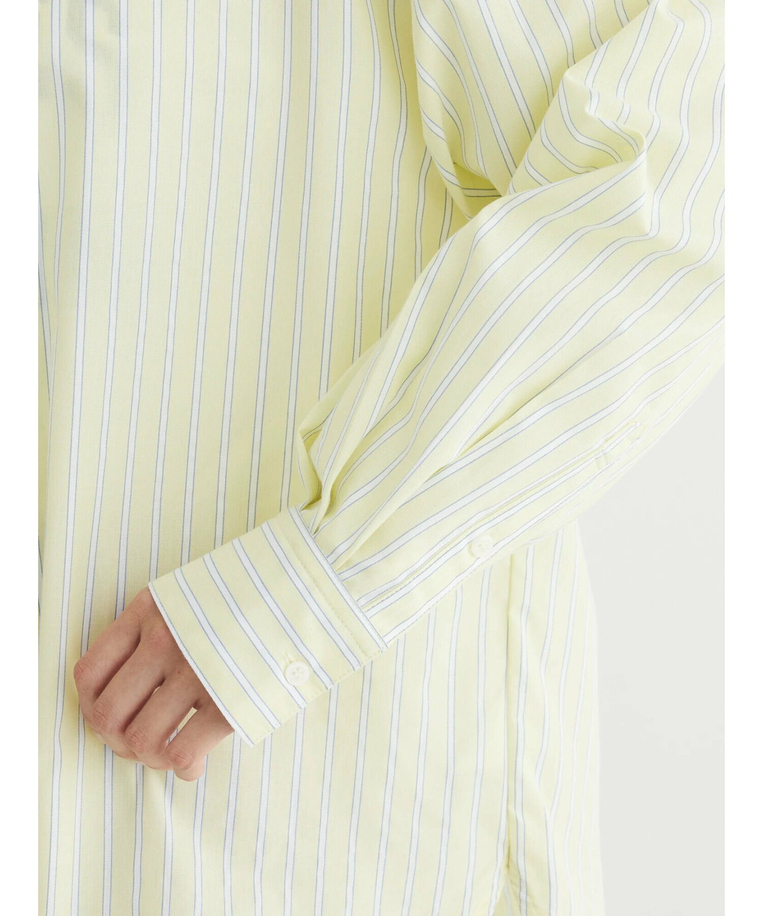 イージーケア ドビーストライプシャツ 24SS/羽織り/体型カバー/長袖